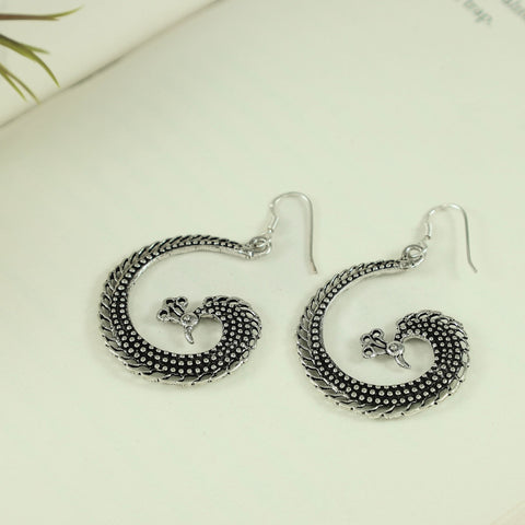 Saroj Peacock Design Grace Silver Earrings