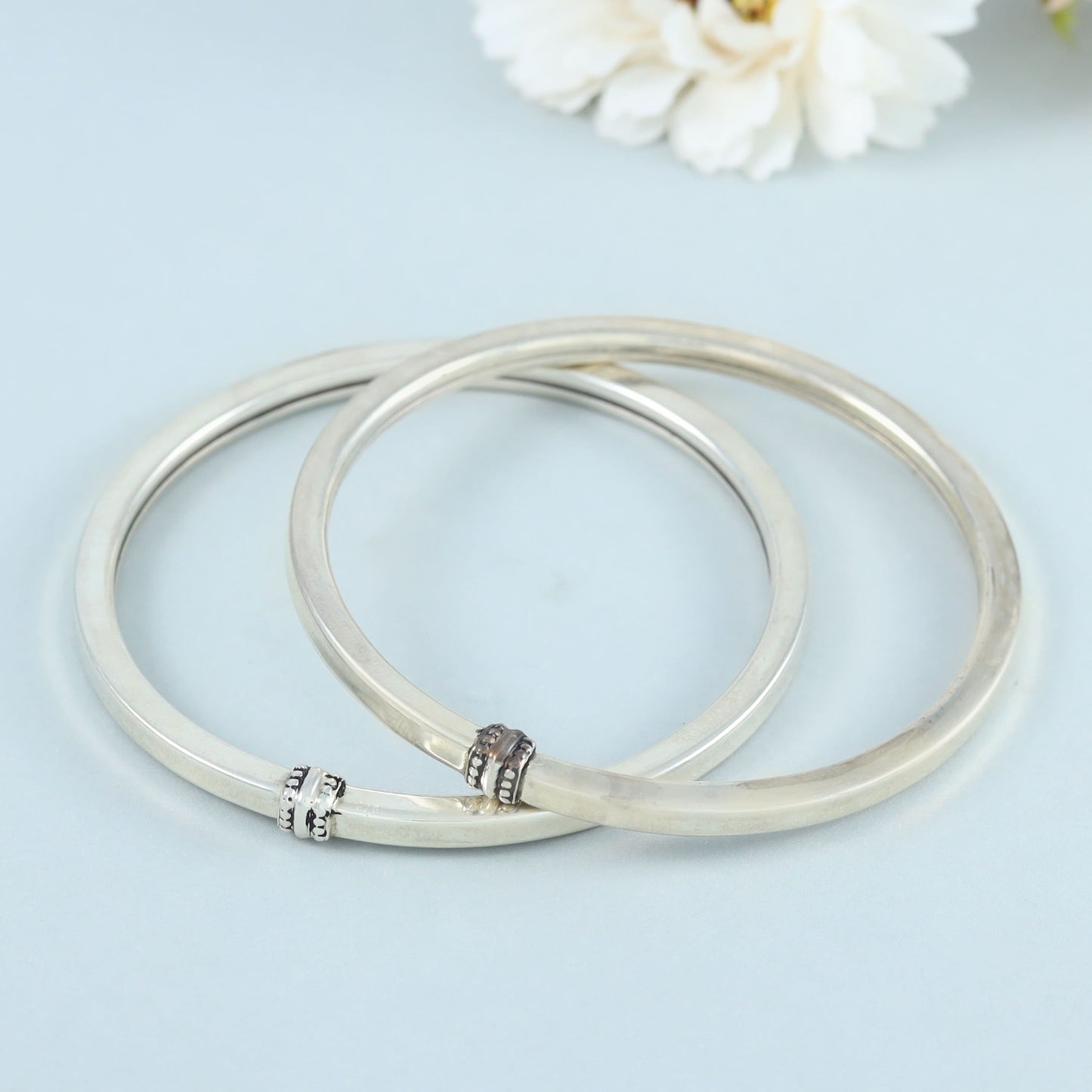 Mishika Classy Silver Bangles