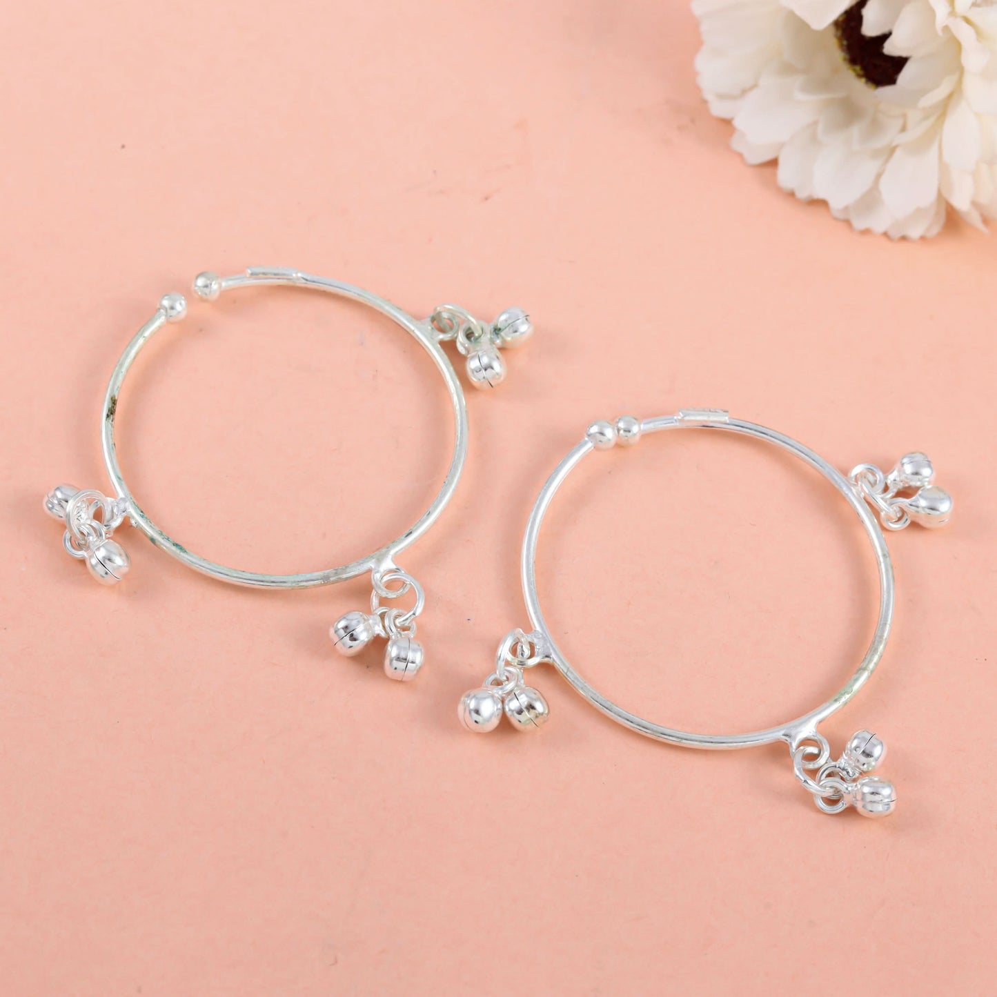 Classy Silver Baby Bangles