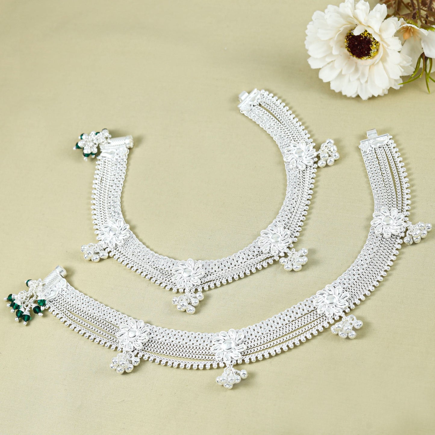 Shivani Silver Anklets