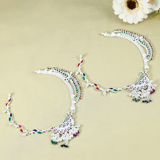 Ishani Silver Anklets