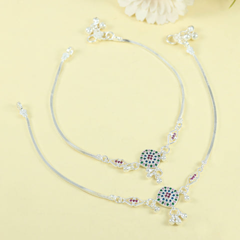Elegant Sparkle Anklets - Lightweight silver grace