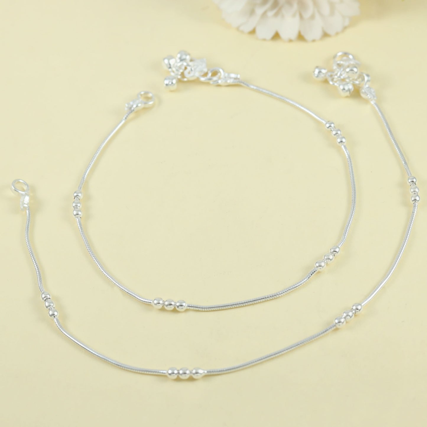 Ashika Silver Anklets