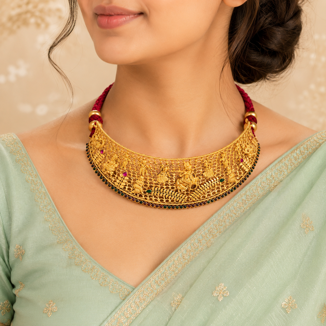 Gauri Heritage Silver Choker
