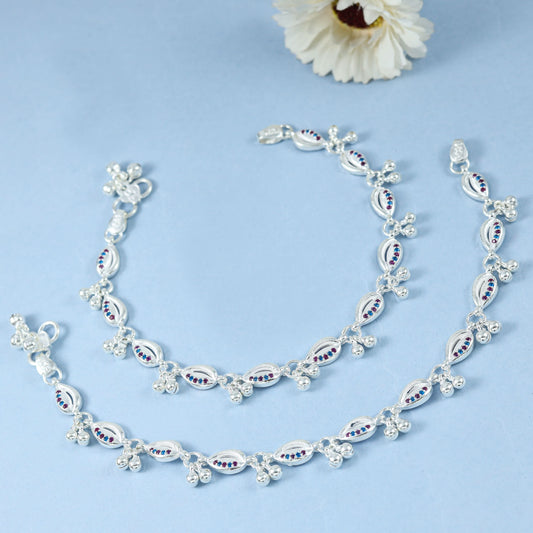 Naina Silver Anklets