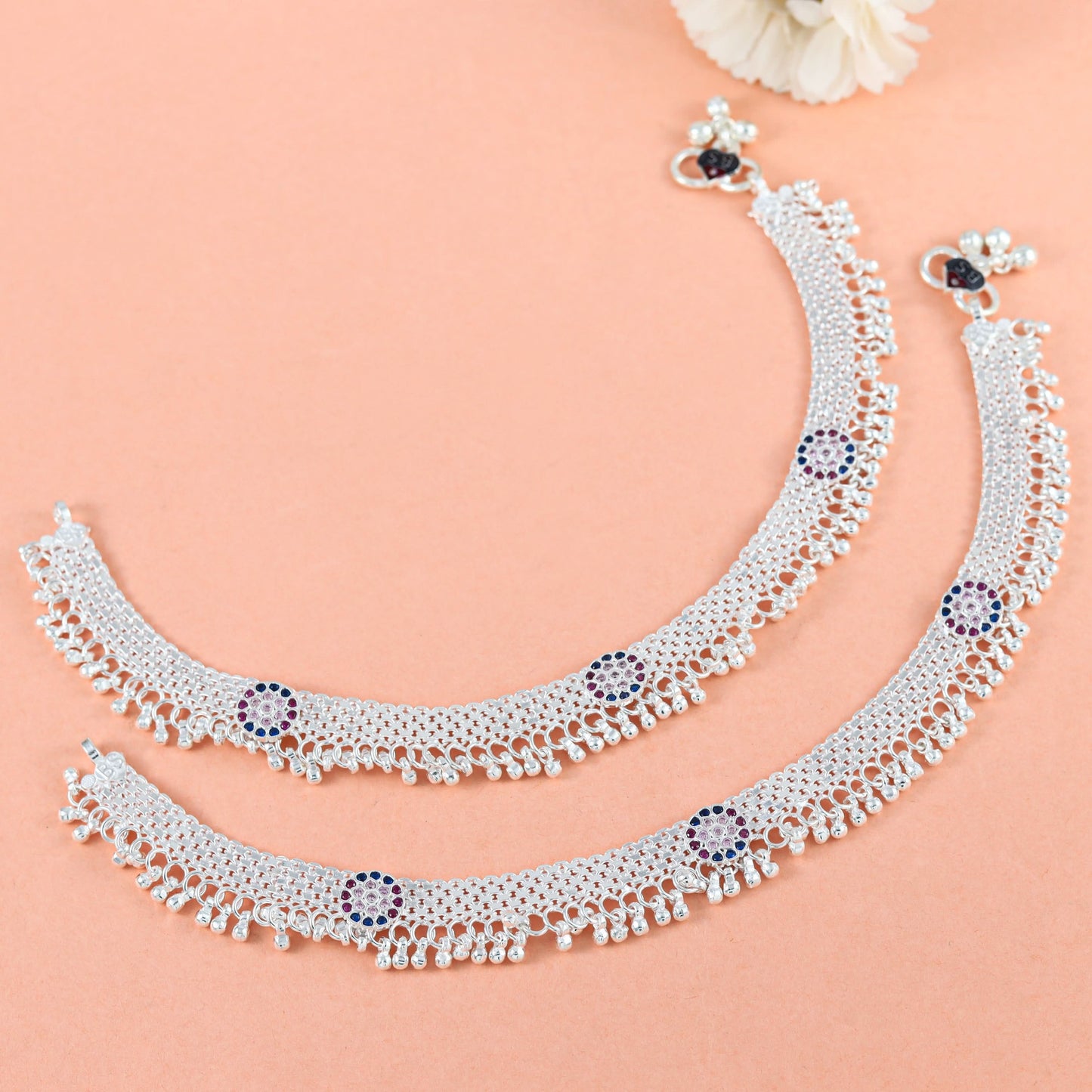 Ishani Silver Anklets