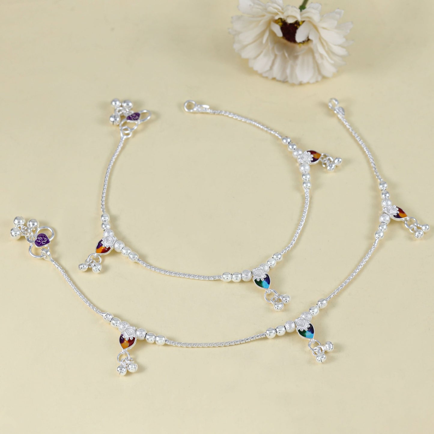 Adra Silver Anklets