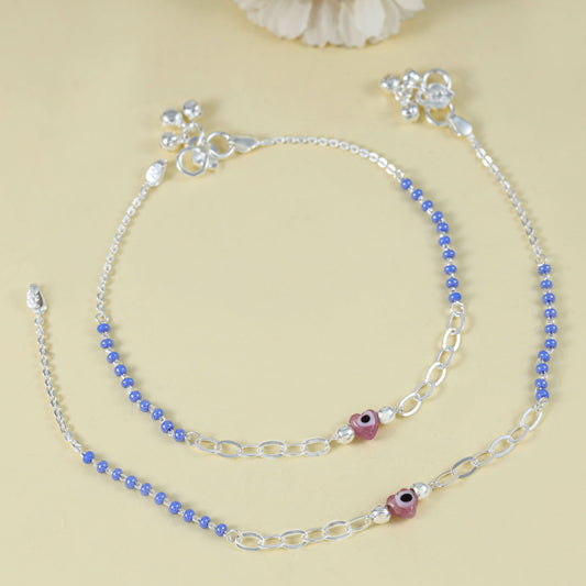 Vamika Silver Anklets