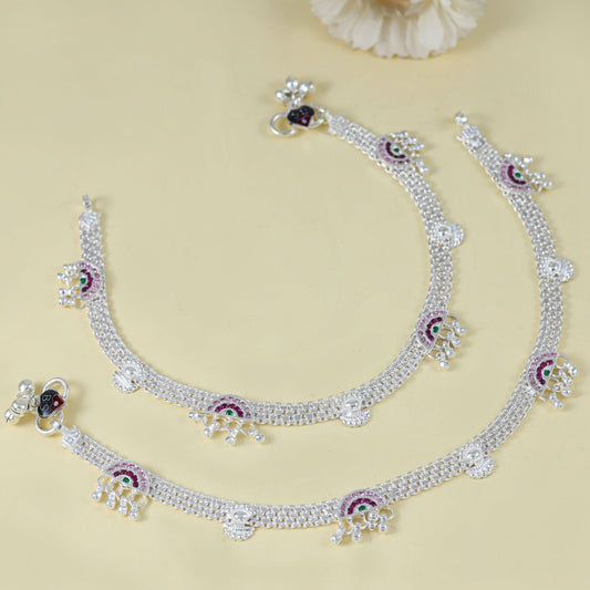 Jiya Silver Anklets