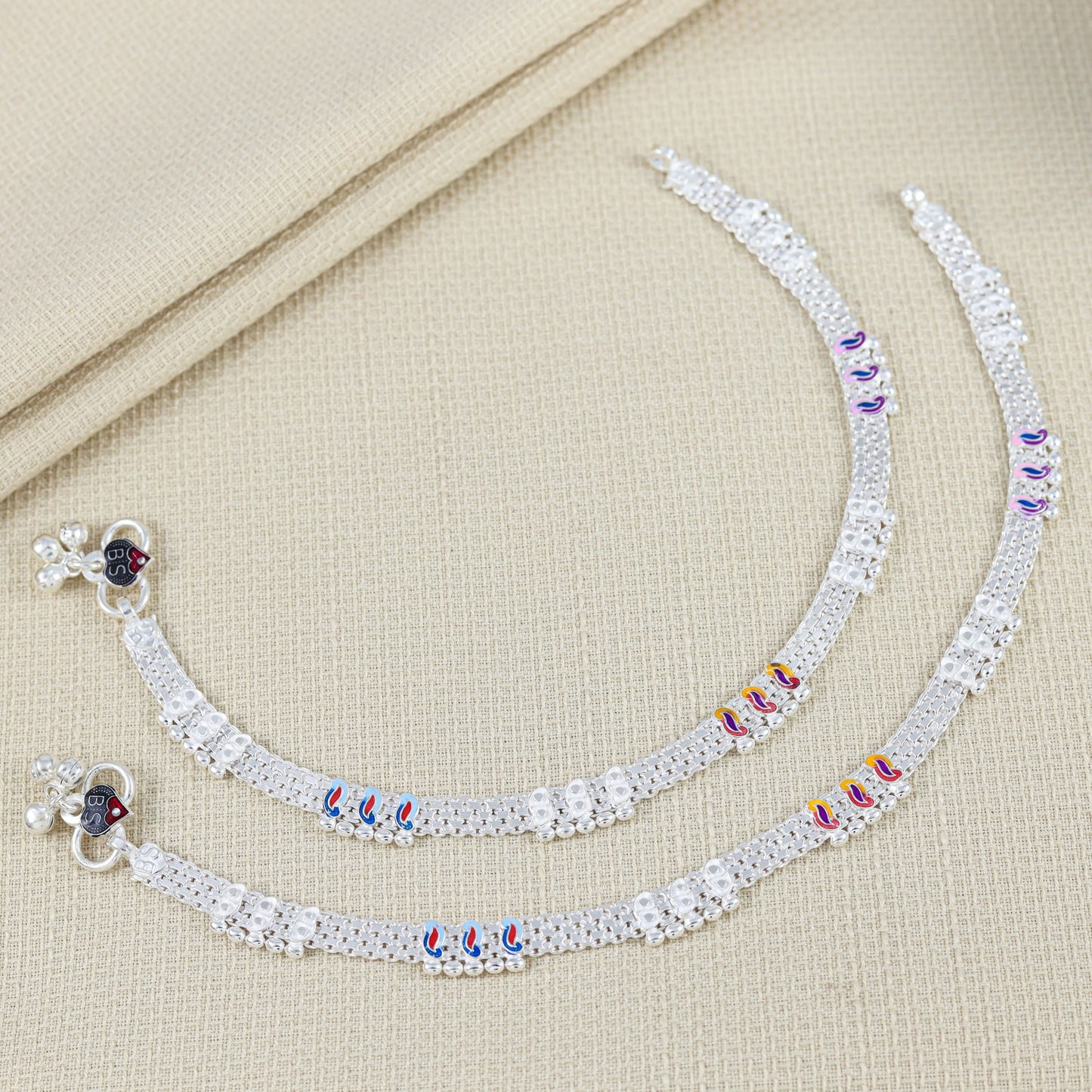 Kashvi Silver Anklets