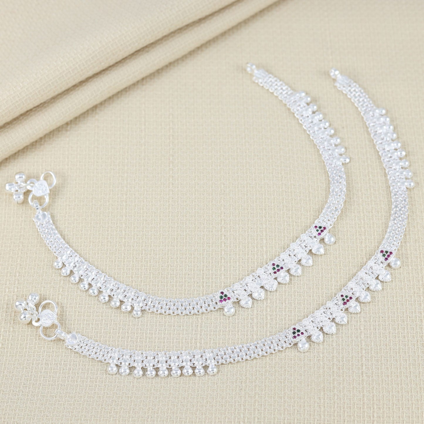 Bharati Silver Anklets