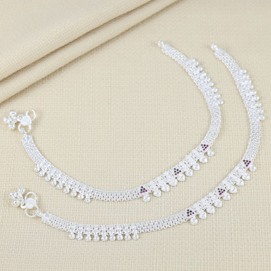 Bharati Silver Anklets