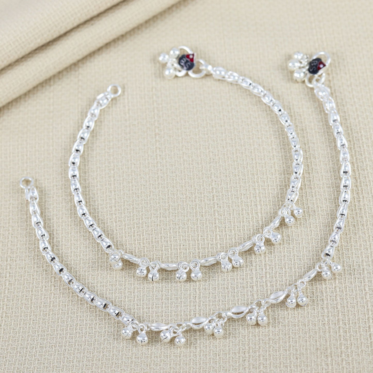 Vaishali Silver Anklets