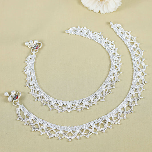 Jhalak Silver Anklets