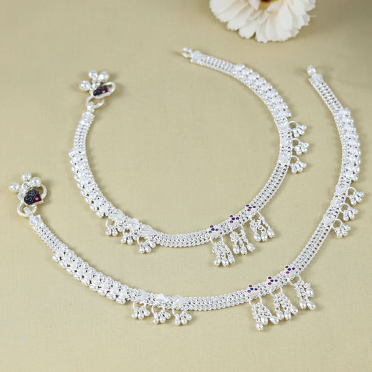 Diksha Silver Anklets