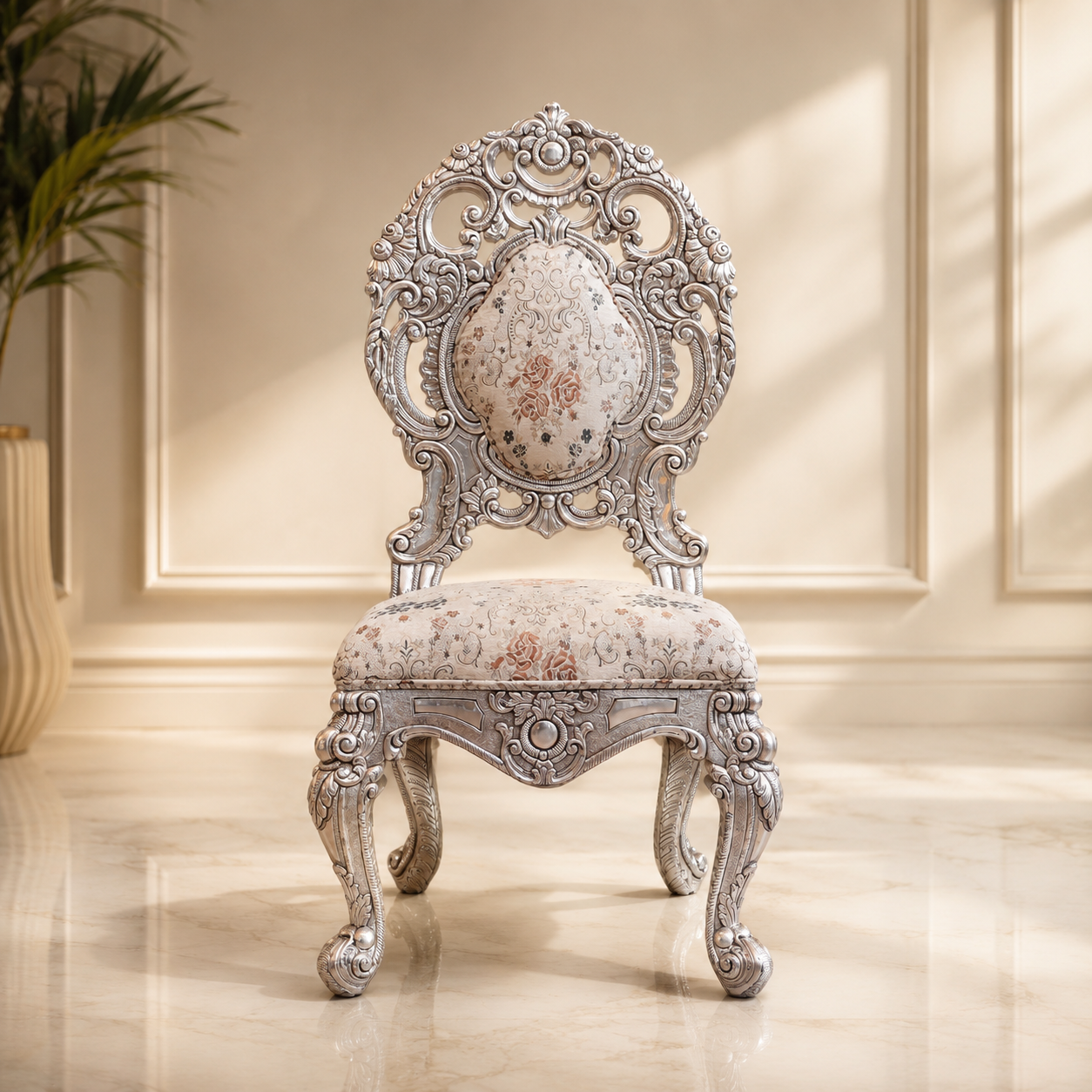Beautiful Designer Silver Chair