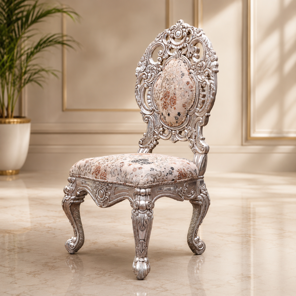 Beautiful Designer Silver Chair
