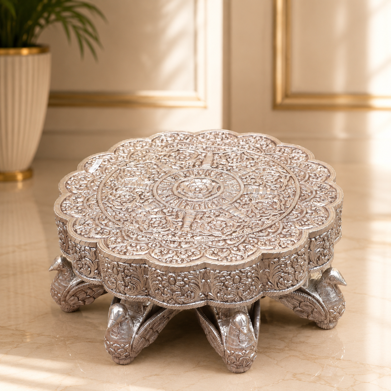 Imposing Silver Chowki