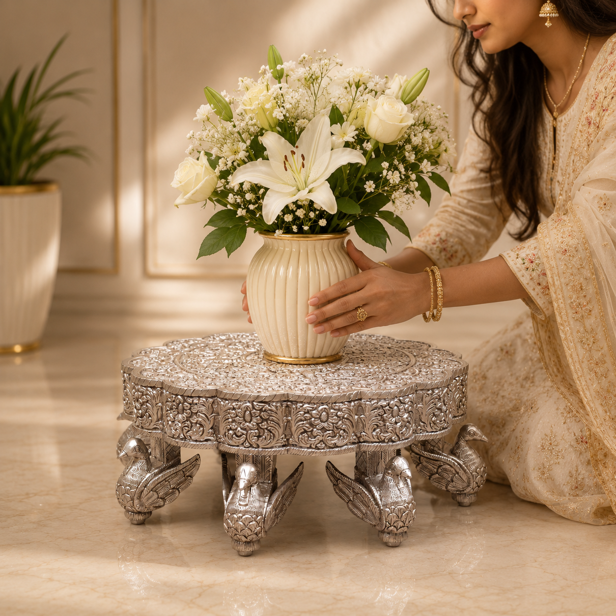 Imposing Silver Chowki