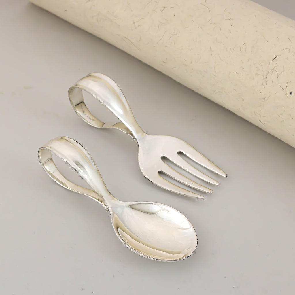 MiniMunch Baby Silver Spoon Fork Set