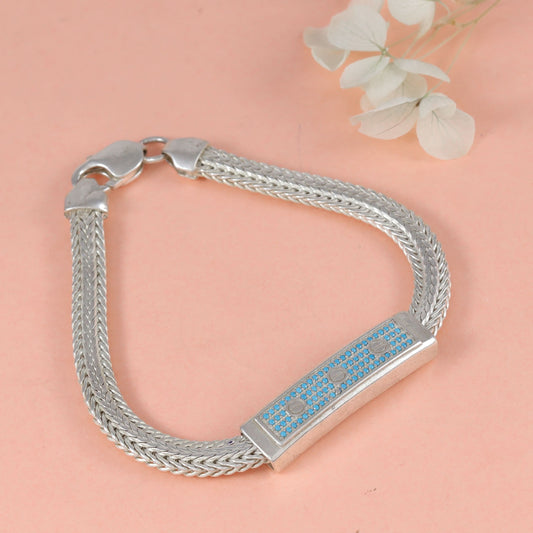 Rubal Dazzling Silver Bracelet For Him