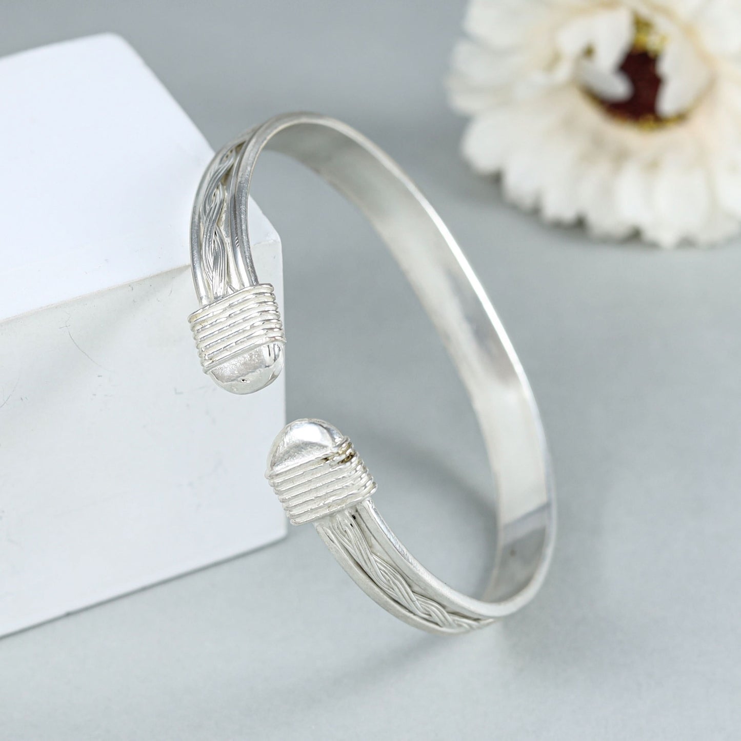 Vani Charming Silver Cuff Bracelet