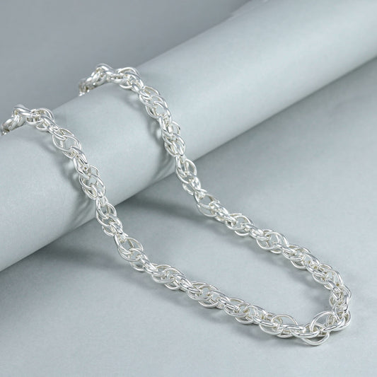 Manav Classy Silver Chain For Him