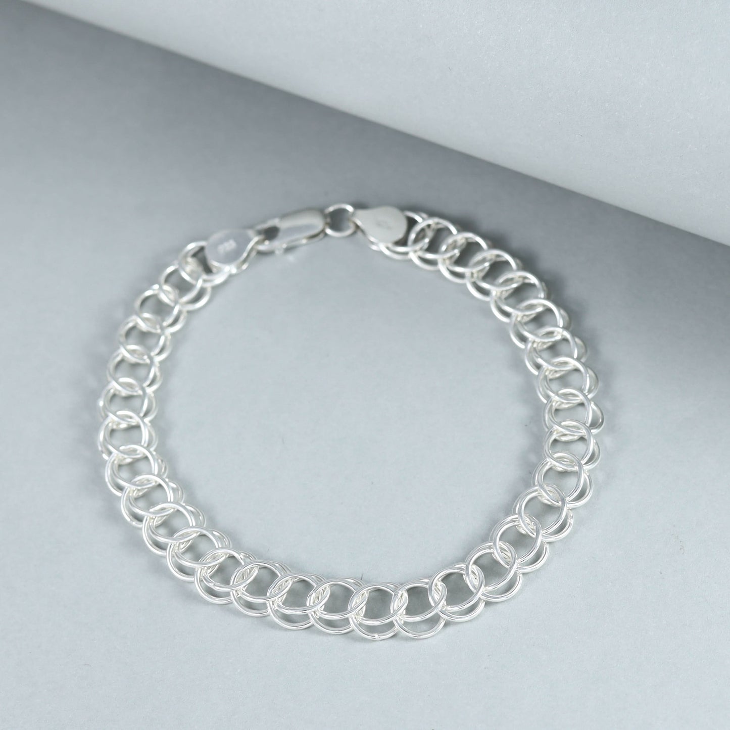 Varnish Fancy Silver Bracelet For Him