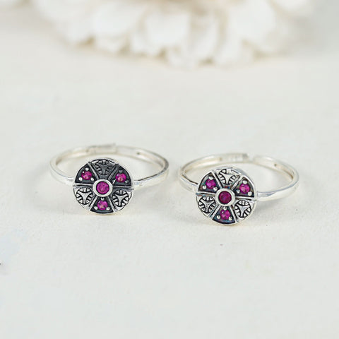 Saanjh Silver Toe Rings