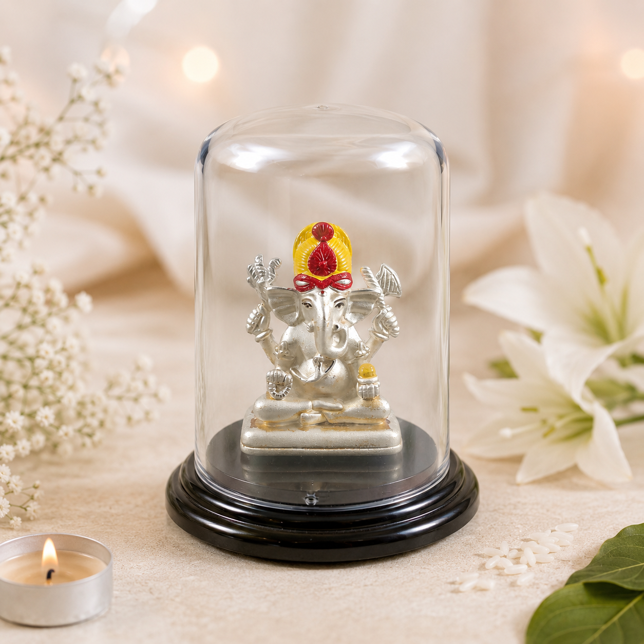 Shubh Aarambh Silver Ganesh Idol