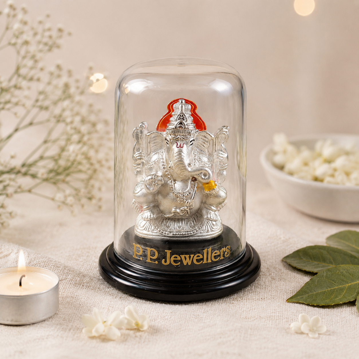 Siddhivinayak Silver Ganesh Idol