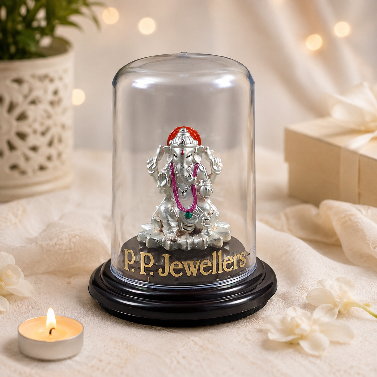 Prem Aashirwad Ganesha Silver Idol