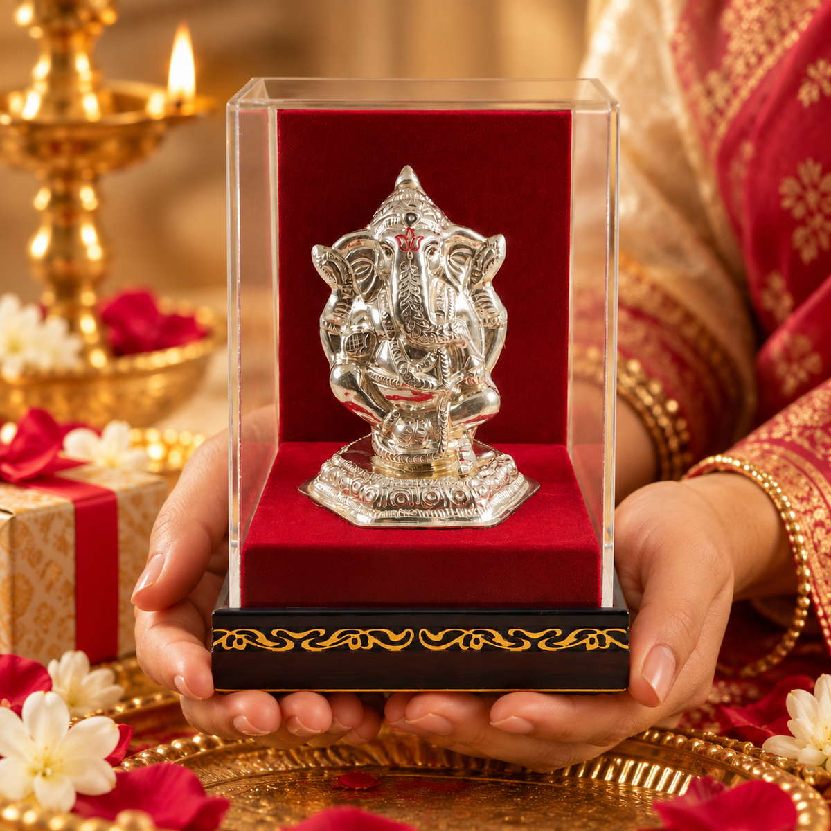 Siddhivinayak Silver Grace Idol