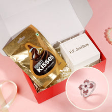 PPJ Trust Box + Floral Cluster Design Silver Ring