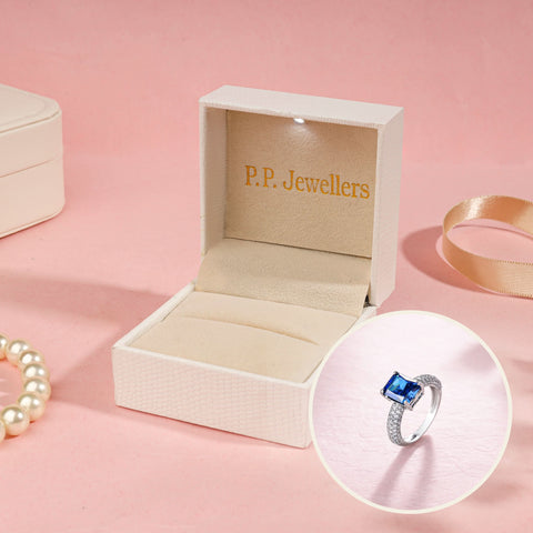 PPJ Trust Box + Opaline Blue Brilliance Silver Ring