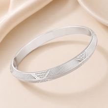 Advik Classic Engraved Silver Kada For Him