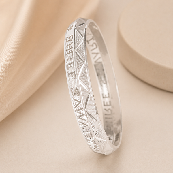 Aura Fancy Silver Kada For Him