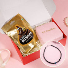 PPJ Trust Box + Minimal Black Beads Silver Anklets