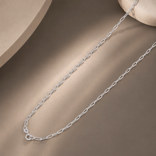 Slim Oval Link Silver Chain For Him