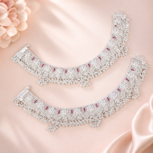 Ananya Delicate Jaal Silver Anklets