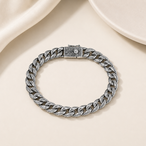 Anant Weave Silver Bracelet For Him