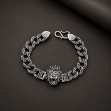 Ayaan Stylish Curb Chain Silver Bracelet For Him