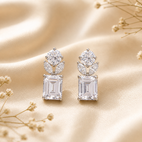 Kashvi Luminous Leaf Earrings