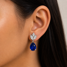 Azure Petal Blue  Drop Earrings