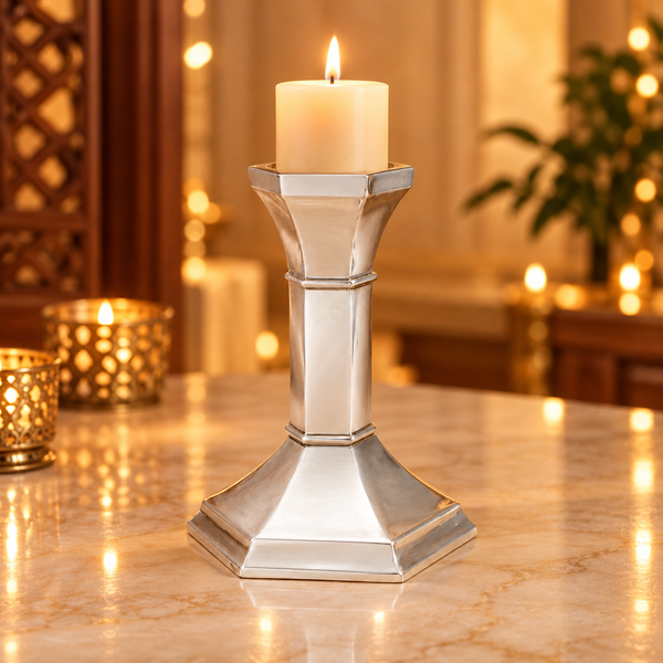 Classic Silver Candle Stand