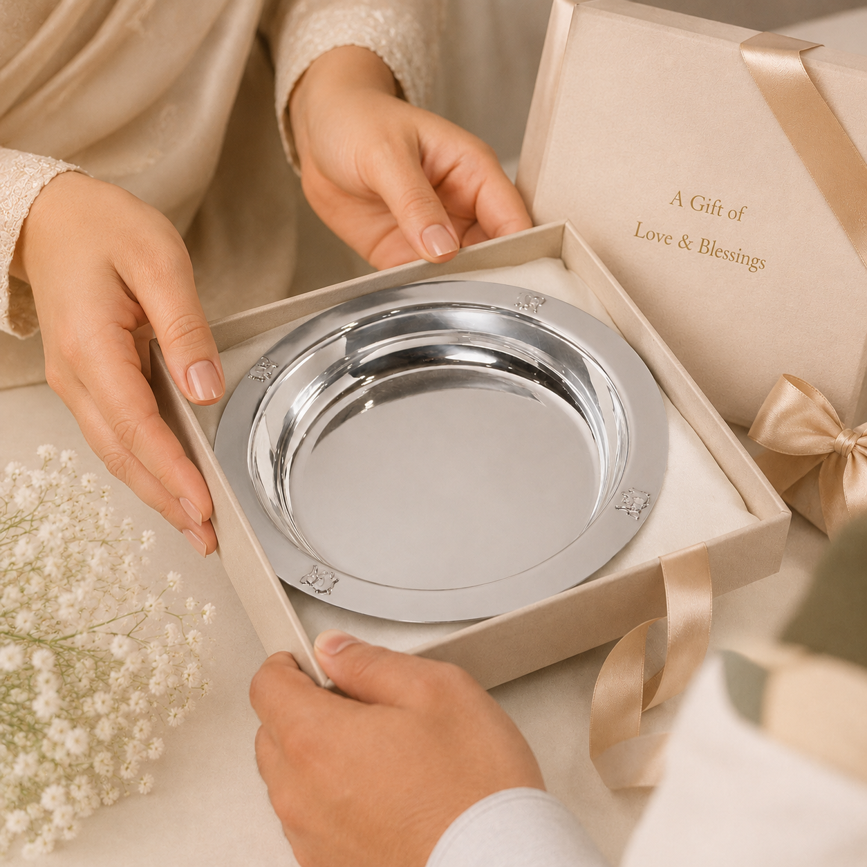 Aahana Silver Bowl For Kids