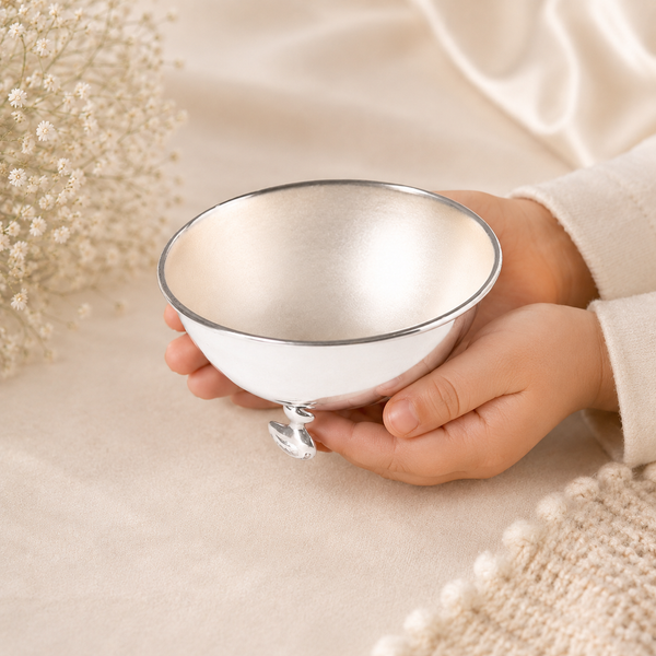 Fancy Silver Bowl For Baby