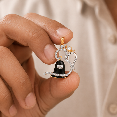 Shiv Shakti Diamond Pendant For Him