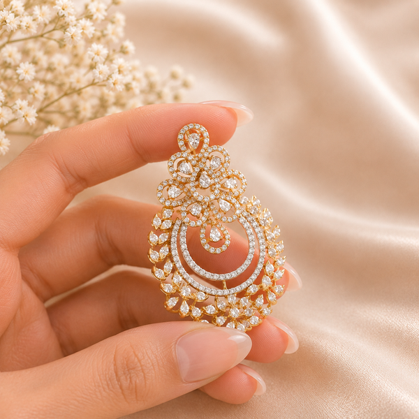 Royal Floral Radiance Diamond Pendant