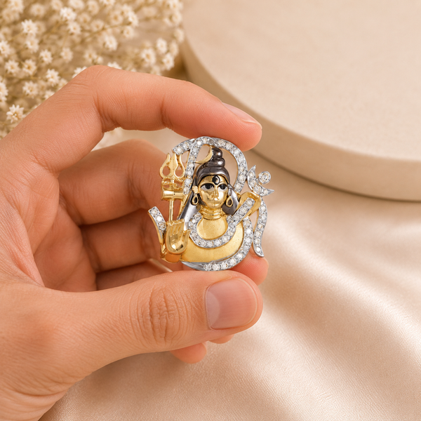 Om Namah Shivaya Diamond Pendant For Him